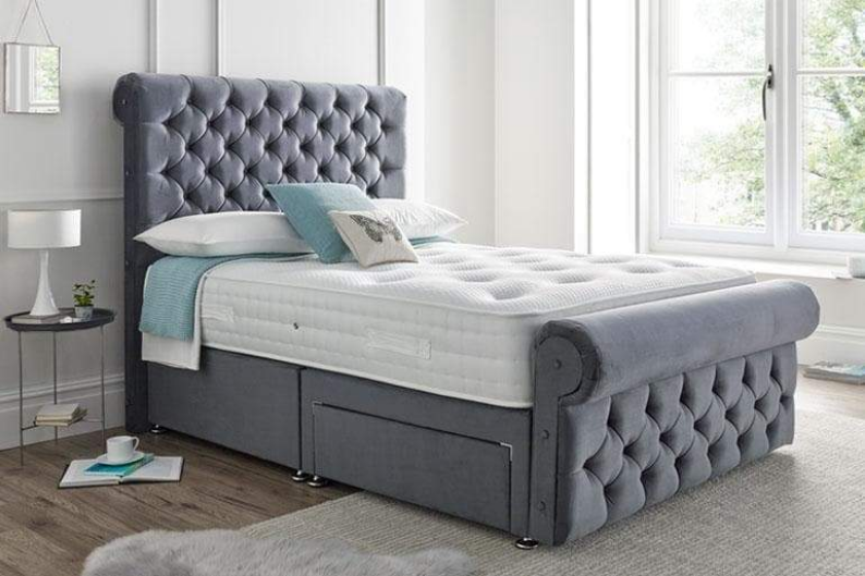 Sleigh Ottoman Storage Bed Frame