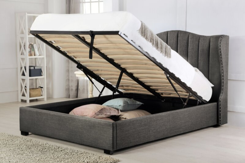 Aspen Ottoman Storage Winged Bed Frame